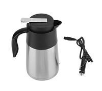 Fdit Bollitore di Riscaldamento per Auto, Caldaia per Acqua per Auto in Acciaio Inossidabile, Pentola Elettrica da Viaggio 1300 Ml, Adattatore Automatico da (Berlina 12V)