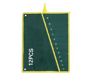 Fdit Borsa arrotolabile per attrezzi, chiavi inglesi, pinze, organizer in tela resistente (12 tasche)