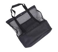 Fdit Borsa da Spiaggia in Rete Nera Isolata per Borsa da Pranzo Riutilizzabile da Campeggio per Picnic con Cerniera e 2 Manici per Uso Esterno Materiale in Nylon e Rete
