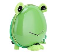 Fdit Borse da Scuola a Guscio Rigido per Ragazze, Guinzaglio Anti-smarrimento, Ideali per Escursioni e Viaggi. Materiale PU (Stile Rana Verde)