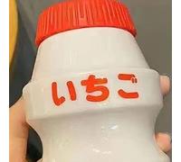 Fdit Bottiglia per Bambini con Modello di Frutta Carino e Resistente, Portatile, per Bere in Sicurezza, in Plastica per PC (rosso 480ML)