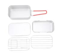 Fdit Box da Pranzo in Campeggio, Portatile a Sola Contenitore Leggero Cottura All'aperto con Design Isolante per Picnic per la Pesca da