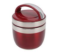 Fdit Box in Acciaio Inox da 1,2 L, Contenitore per il Pranzo, Contenitore per Alimenti, a Doppia Parete, a Prova di Perdite, con Acciaio Inossidabile 304, per Adulti, Studenti, (rosso)