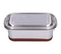 Fdit Box per il Pranzo in Acciaio Inossidabile, Contenitore per Alimenti, con Guarnizione in Silicone a Tenuta Stagna, per Viaggi, Picnic in Campeggio in Ufficio (Acciaio puro a doppio strato da 1,2