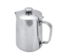 Fdit Brocca da caffè in acciaio inox con coperchio, per caffè e latte, per ufficio, (600 ml)