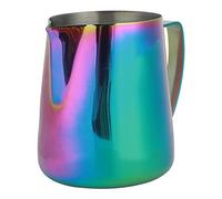 Fdit Brocca per Schiumare la Tazza per Schiumare il Latte in Acciaio Inossidabile con Manico Ergonomico e Beccuccio Liscio per la Preparazione del caffè Latte Art (400ml)