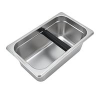 Fdit Busta per caffè, Contenitore per Fondi di caffè in Acciaio Inossidabile per Residui di Polvere di caffè Busta da di Grande capacità 26,5x16 Cm (Cassetta per scorie (rettangolare in acciaio