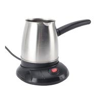 Fdit Caffettiera Turca Elettrica da 500 ML, Caffettiera con Base Antiscivolo, Bollitore per caffè in Acciaio Inossidabile con Manico Rimovibile per Domestica, Tè, Latte, Spina