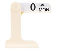 Fdit Calendario da Tavolo Sfogliabile, Moderno Display della Data in PP e Carta con Base Girevole, Design Sfogliabile per L'arredamento della Scrivania di Casa e Ufficio, Organizer (WHITE)