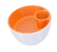 Fdit Camera da Ciotola a Doppia Pistacchio con un Ostacolo Innovativo Nella Conchiglia di Refrigerazione per il Tavolino della Materia Plastica della Questione (Bianco Arancio)