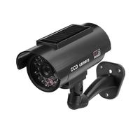 Fdit Camera di Sicurezza Falsa con Energia Solare per Uso Interno Ed Esterno con Luce a LED Intermittente per il Deterrente del Volo Nelle Case e Nelle Imprese