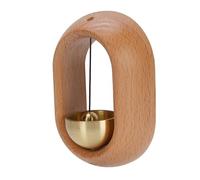 Fdit Campanello Decorativo in Legno per Mercanti, Suono Melodioso per la Casa e il Commerciante, Campanello in Legno di Noce e Ottone per Frigorifero Domestico, Appartamento
