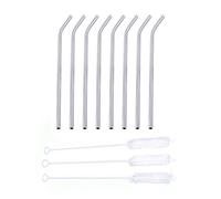 Fdit Cannucce in Acciaio Inossidabile, Set da 8 Cannucce Riutilizzabili in Metallo con 3 Spazzole per la Pulizia per Succhi, Latte e Frullati