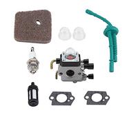 Fdit Carburatore Kit per FS55 FS55RC FS38 KM55 con Guarnizioni Candela Filtro Aria Tubo Pompetta