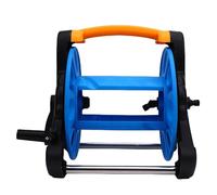 Fdit Carrello Avvolgitubo per Acqua Portatile Leggero Montato a Parete per Lavaggio Auto da Giardino Supporto in PP 114,8 Piedi Blu