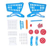 Fdit Carrello della Spesa Gioca a Un Set di Cibo per Migliorare Il Riconoscimento degli Oggetti e Le abilità Cromatiche per la Prima Educazione (Blue)