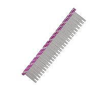 Fdit Cat Inossidabile Acciaio -pettine di Cura per i Capelli da Compagnia per la Depilazione Sostenibilmente Comoda della Tazza Marton (PURPLE)
