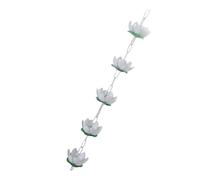 Fdit Catena di Pioggia, Catena di Drenaggio della Trincea da 110 Cm Catena di Pioggia Esterna Gutter Acqua Piovana Catturatore di Alluminio con 5 Fiori per Sodo per la Grondaia