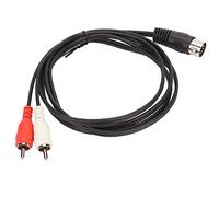 Fdit Cavo da 5 Pin DIN a 2, Connettore da 1,5 Metri per Apparecchiature Stereo Europee, Interfaccia DIN Maschio a Doppio Maschio per Lettore CD VCR DVD Phono