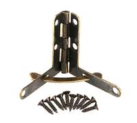 Fdit Cerniere a Molla da 20 Pezzi, Cerniere a 90 Gradi a Forma di L in Ferro 3x3,3 Cm Cerniere per Portagioie in Bronzo Oro Vintage con Viti (Bronzo verde)