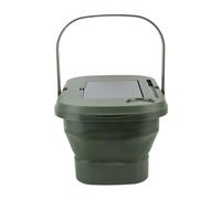 Fdit Cestino Portaoggetti da Campeggio Pieghevole, Pratico e Portatile Contenitore Pieghevole per Picnic, Barbecue, Auto (GREEN)