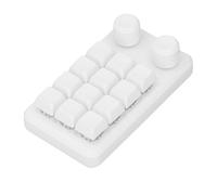 Fdit Chiave a 12 Tasti di Tastiera Meccanica Programmabile Tastiera Blu Rgb Blu Bt 2,4g USB C Bianco