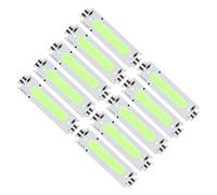 Fdit Chip COB LED da 10 Pezzi, Perline per Lampada a Striscia Ad Alta luminosità 12V 2W con Substrato in Alluminio per Illuminazione Auto, Lampade Fai da Te, Luci Giocattolo (luce verde)