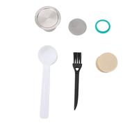 Fdit Cialde di caffè Riutilizzabili in Acciaio Inossidabile con Capsula di caffè di Facile Pulizia in Carta da Filtro da 100 Pezzi