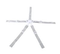 Fdit Cinghie per Seggiolone, Imbracatura Regolabile a 5 Punti Cintura di Sicurezza per Bambini con Fibbia per Passeggino e Sala da Pranzo per Bambini (Bottone bianco Cinturino a 5 punti)