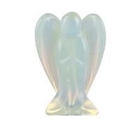 Fdit Ciondolo in a Forma di Angelo, Angelo Custode Realizzato a Mano in Pietra Naturale da 50 Mm per la Meditazione Sull'energia Positiva, Regalo per la Pace della Mente (50.00)