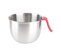 Fdit Ciotola per Mescolare in Acciaio Inossidabile con Manico in Silicone Antiscivolo e Base per Mescolare Impastare Conservare Alimenti Utensili da Pentole Elementi Essenziali per (3600ML)