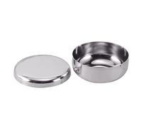 Fdit Ciotola per Riso in Acciaio Inossidabile con Coperchio, Essenziale per la Coreana per la Conservazione dei Condimenti e il Trasporto degli Alimenti, Ciotola Dal Design Semplice (S)