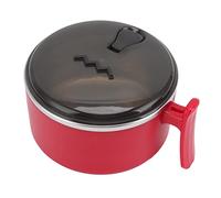 Fdit Ciotola Termica, Tazza per Ramen in Acciaio Inossidabile 304 con Design del Coperchio e Isolamento Termico a Doppio Strato Cavo per Cibi Caldi (rosso)