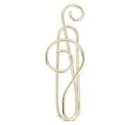 Fdit Clip di Carta Musicale 20pcs, Graziose Note Musicali in Metallo a Forma di Segnalibri con Elettroplacatura Arrugginita per L'organizzazione dei File di Cartoncino di Invito per (GOLD)