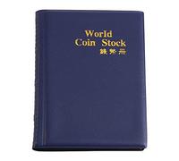 Coin Album Books 10 Page 120 Tasche World Coin Stock Album Book Case Portamonete Collezione Archiviazione Coin Titolari di Raccolta Penny Pockets(Blu)