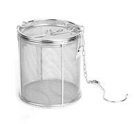 Fdit Colino da tè in Acciaio Inossidabile con Cestello in Rete, Infusore Multifunzionale per tè in Foglie e Condimenti da per Pentole e Padelle (12 x 13 cm)