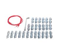 Fdit Connettori a Corda PE per Recinzioni Elettriche, Kit da 25 Pc con Fili di Rame Silicone, Connettore del Cordone in Polietilene in Acciaio Zincato per Casa e Agricoltura