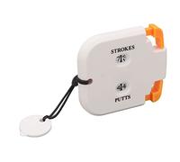 Fdit Contatore del Punteggio di Golf, Clicker Meccanico della Corsa con Ripristino Rapido dello Zero, Quadrante a Due Cifre per Il Monitoraggio di Putt e Colpi per (Bianco e Arancione)