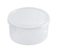 Fdit Contenitori per Frigorifero Rotondi, 2 Pezzi Ermetici Trasparenti, Organizer Salvaspazio per Alimenti