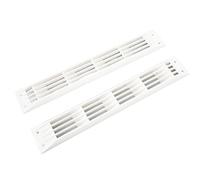 Fdit Coperchio per Griglia di Ventilazione a 2 Pezzi, Copertura di Sfiato Rettangolare ABS Resistente Ai Raggi 450x70 Mm per Ventilazione per Cabine per Barche Marine per Bianco