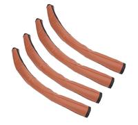 Fdit Copri Maniglia per Passeggino con Design con Cerniera in Pelle PU, Copri Bracciolo per Passeggino in 4 Pezzi Facile Installazione, Adatto Alla Maggior Parte dei Bambini (BROWN)