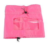 Fdit Cuffia da Doccia per Animali Domestici, Regolabile, Riutilizzabile, Trasparente, Protezione per le Orecchie, per Cani, Comodo Materiale in Tessuto Oxford (Rosa rossa)