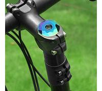 Fdit Cuffie Colorate in Lega di Alluminio con Una Vite in Acciaio Ad Alta Resistenza per L'installazione Semplice, per la Modifica degli Accessori per Mountain Bike (Coperchio Superiore colorato con