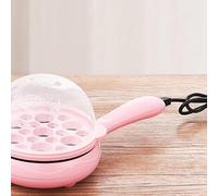 Fdit Cuocere per uova elettrico multifunzionale 2 in 1, padella per uova antiaderente, caldaia a spegnimento automatico, macchina per dormitorio domestico, acciaio inossidabile per maestri chef (PINK)
