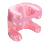 Fdit Cuscino di Bellezza per il Viso, Rivestimento in Seta con Supporto in Memory Foam, Design Ergonomico per Chi Dorme Sulla Schiena, Aiuta a Proteggere le Estensioni delle Ciglia e (PINK)