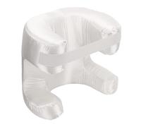 Fdit Cuscino di Bellezza per il Viso, Rivestimento in Seta con Supporto in Memory Foam, Design Ergonomico per Chi Dorme Sulla Schiena, Aiuta a Proteggere le Estensioni delle Ciglia e (WHITE)