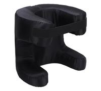Fdit Cuscino di Bellezza per il Viso, Rivestimento in Seta con Supporto in Memory Foam, Design Ergonomico per Chi Dorme Sulla Schiena, Aiuta a Proteggere le Estensioni delle Ciglia e (BLACK)