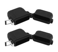 Fdit Custodia per Accendino Impermeabile da 2 Pezzi, Contenitore per Accendino Tascabile Sigillato in Plastica Nera con Guarnizione O-ring, per Viaggi di Escursionismo in Campeggio