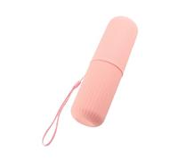 Fdit Custodia per Spazzolino da Viaggio, Portaspazzolino Portatile con Impugnatura Antiscivolo e Copertura Antipolvere, Confezione da 2 per Viaggiare, Campeggio, Viaggio D'affari, (PINK)