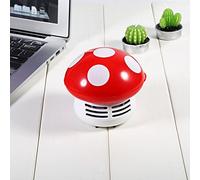 Fdit Cute Mini Fungo Americio per Aspirapolvere, Mini Pulitore Aspirapolvere Potente Assorbimento di Polvere per la Tastiera per Computer da Scrivania per Ufficio Leggera Leggera (rosso)
